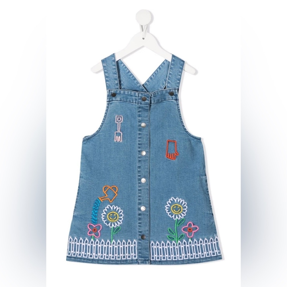 Stella Mccartney Kid GirlS Girls Denim Pinafore Dress.